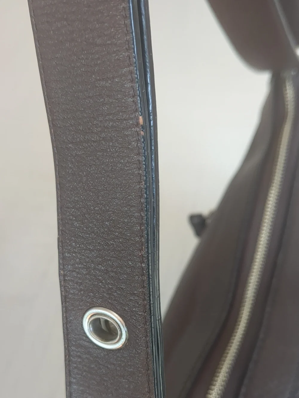 Coach F12321 Brown Pebbled Leather Shoulder/Crossbody Bag